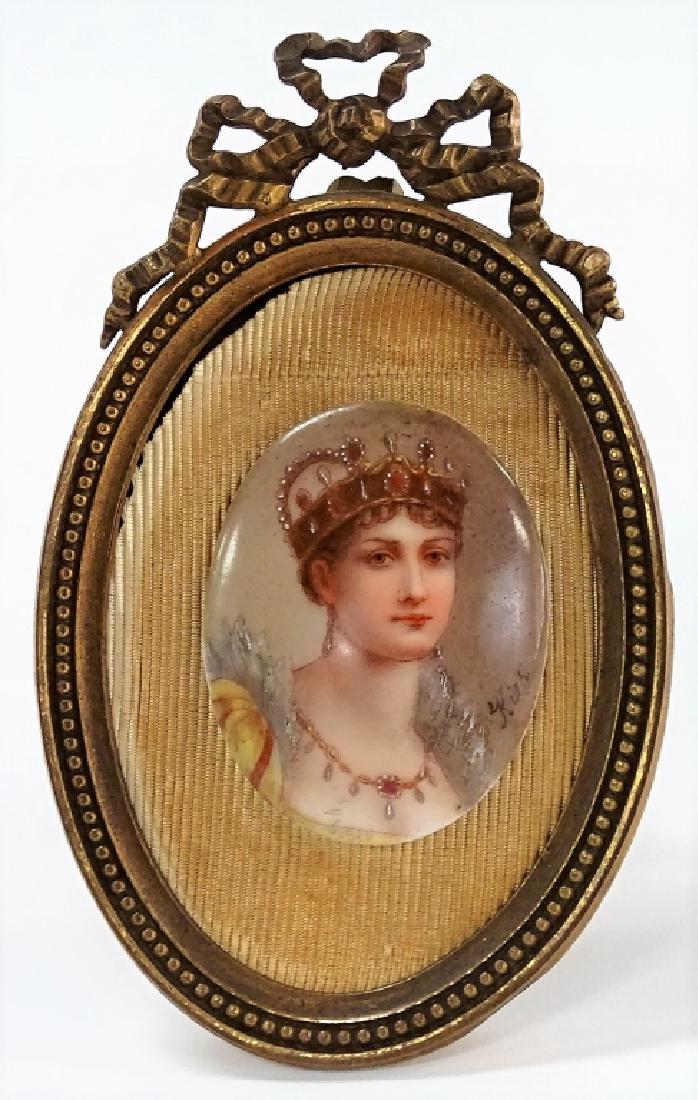 19TH C. CONTINENTAL H/P PORCELAIN PORTRAIT PLAQUE (1 of 3)