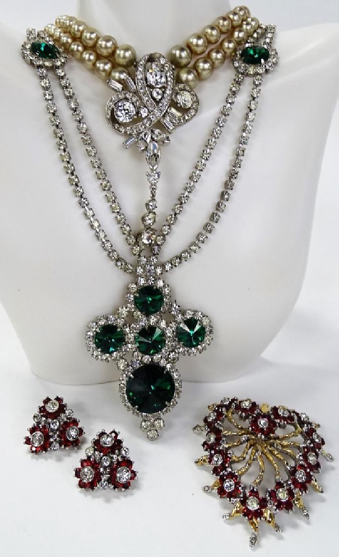 LOT OF SILVER TONE & MARCASITE COSTUME JEWELRY (1 of 1)