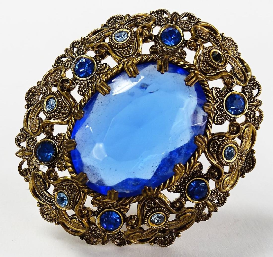 ANTIQUE GERMAN DECO LARGE COSTUME PIN (1 of 2)