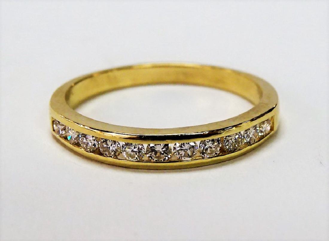 LADIES 14KT YG ESTATE DIAMOND WEDDING BAND RING (1 of 3)