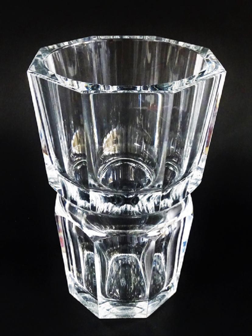 BACCARAT FRENCH HEAVY CUT CRYSTAL OCTAGONAL VASE (1 of 3)