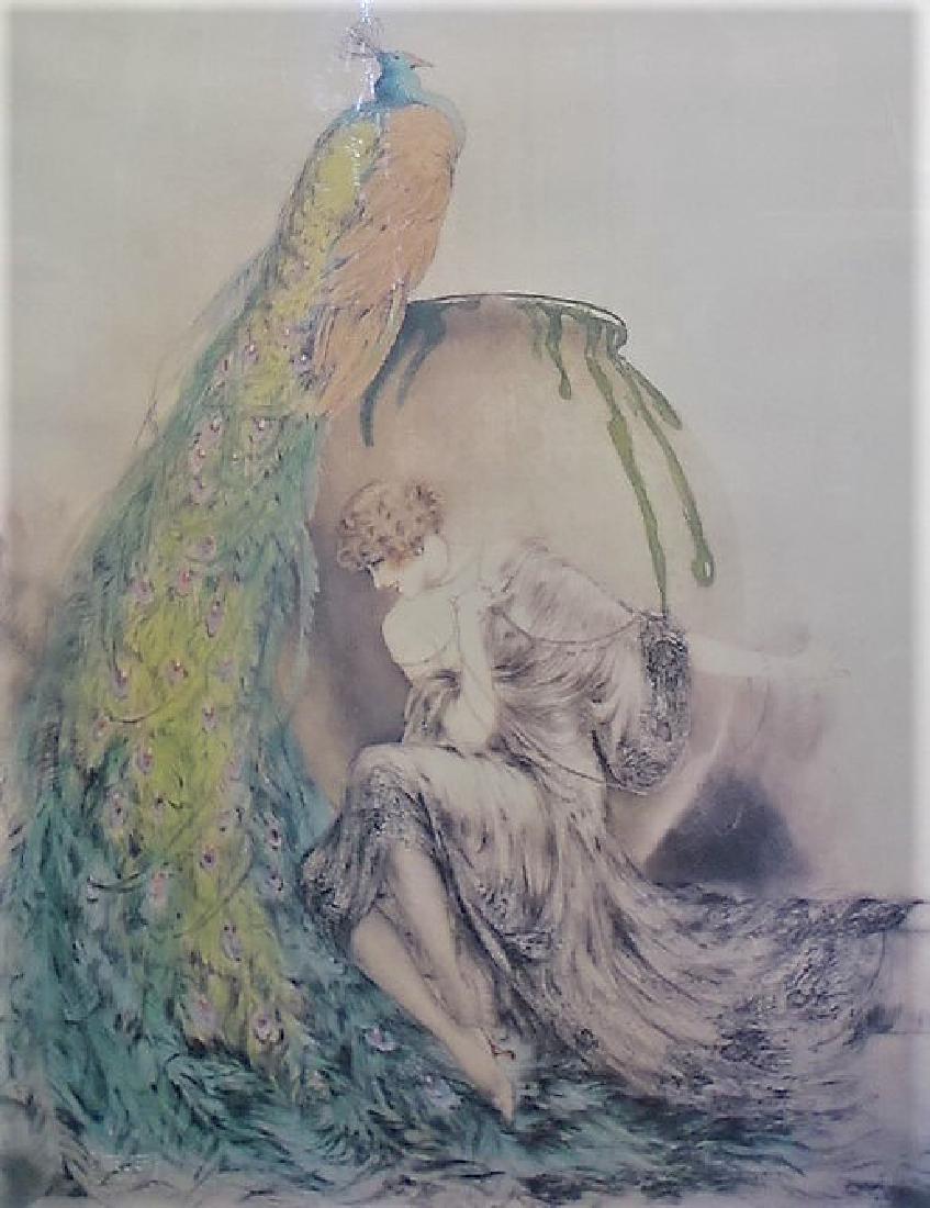LOUIS ICART ART DECO PEACOCK PRINT (1 of 4)