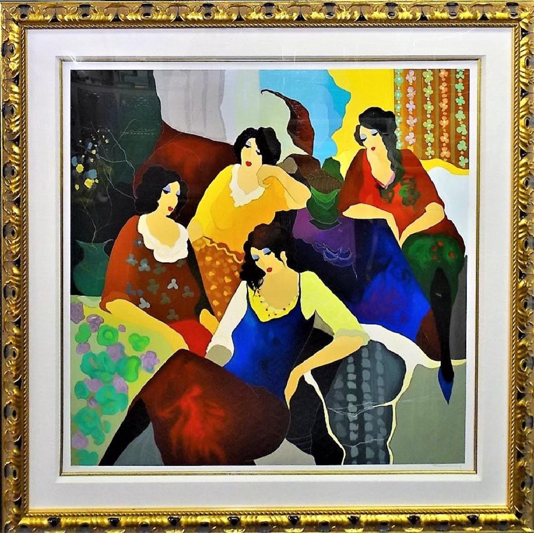 ORIGINAL TARKAY LITHOGRAPH TITLED 'SOCIAL HOUR' (1 of 4)