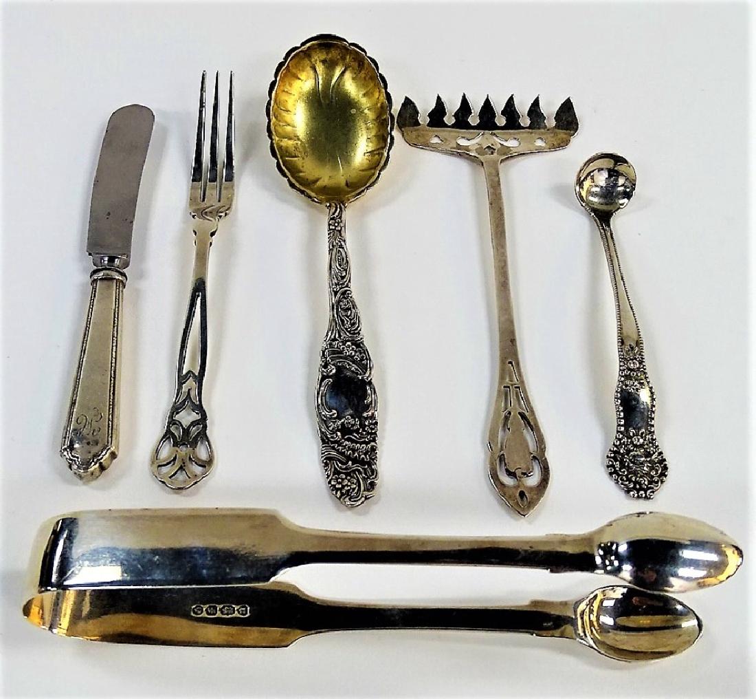 6PCS ANTIQUE STERLING SILVER FLATWARE UTENSILS (1 of 2)