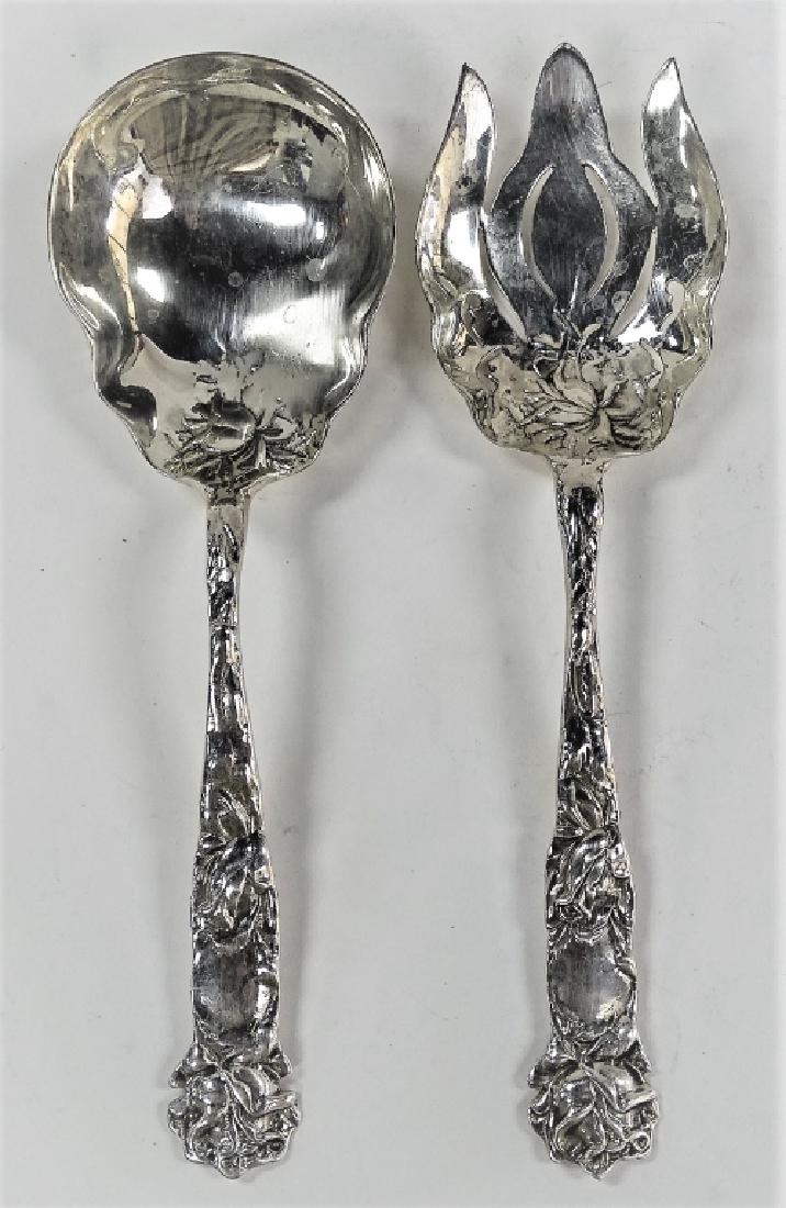PR HEAVY ANTIQUE SOLID STERLING SERVING FLATWARE (1 of 2)