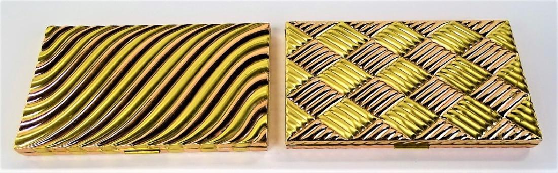 LOT OF 2 EVANS TWO TONE DECO CIGARETTE CASES (1 of 3)