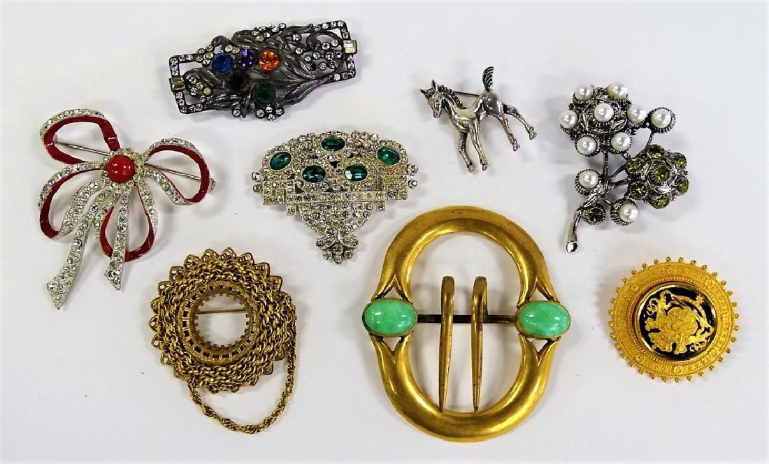 LARGE LOT OF COSTUME PINS/BROOCHES (1 of 1)