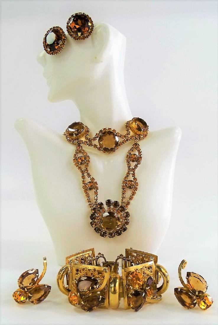 UNSIGNED GLD TN W/ FAUX AMBER SUITE (1 of 1)