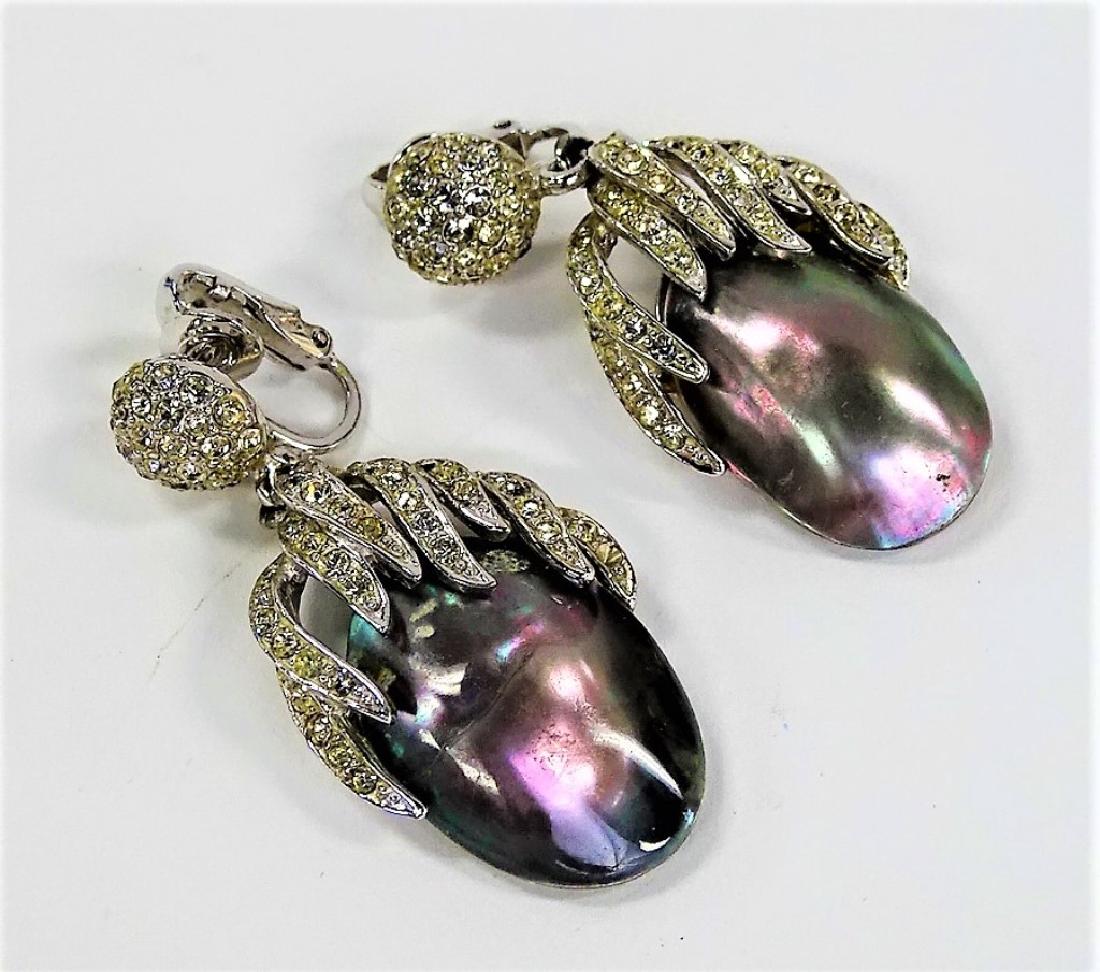 PAIR OF BOUCHER SLVR TN W/ MARCASITE EARRINGS: Shipping to be $15 US. We will combine w/ price.