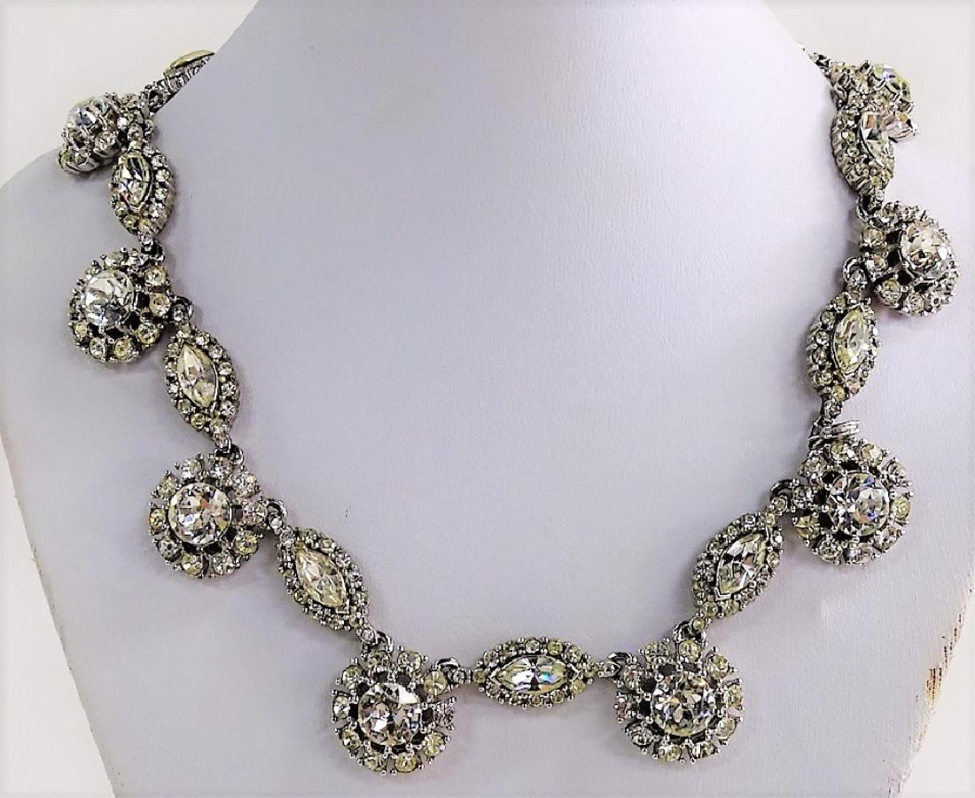 CINER SLVR TN W/ RHINESTONE CHOKER NECKLACE: Shipping to be $15 US. We will combine w/ price.