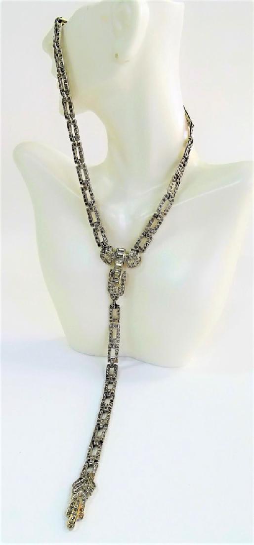 DECO FRENCH SLVR TN W/ MARCASITE CHOKER NECKLACE: Shipping to be $15 US. We will combine w/ price.
