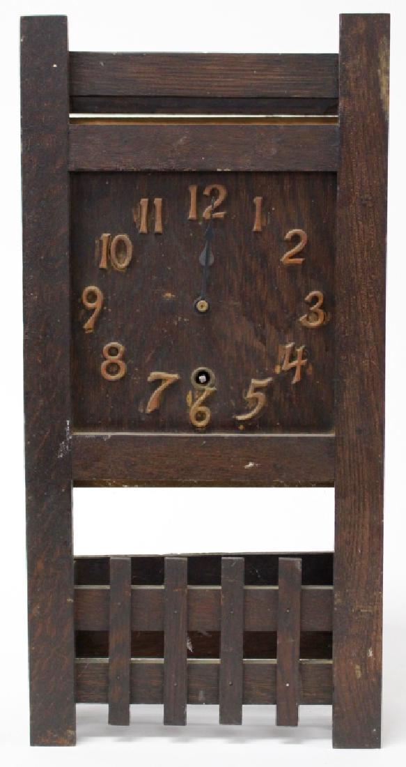 ANTIQUE AMERICAN MISSION OAK MANTEL CLOCK (1 of 3)
