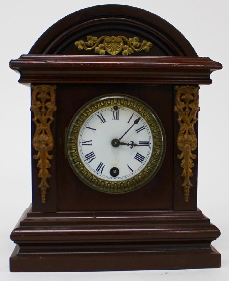 ANTIQUE ANSONIA WALNUT CASE SHELF CLOCK (1 of 3)