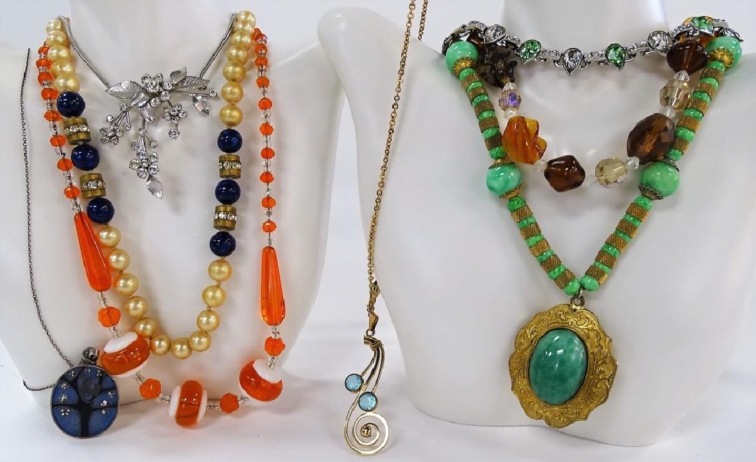 LARGE LOT OF COSTUME NECKLACES (1 of 1)