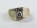 VINTAGE 14KT WHITE GOLD & DIAMOND DECO RING