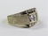 VINTAGE 14KT WHITE GOLD & DIAMOND DECO RING - 2
