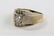 VINTAGE 14KT WHITE GOLD & DIAMOND DECO RING - 3