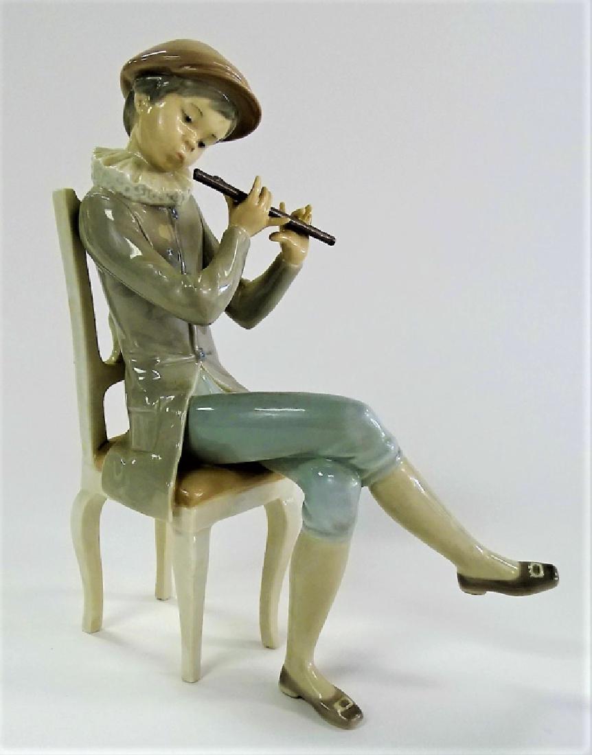 LLADRO PORCELAIN 'BOY WITH FLUTE' FIGURE #4877 (1 of 3)