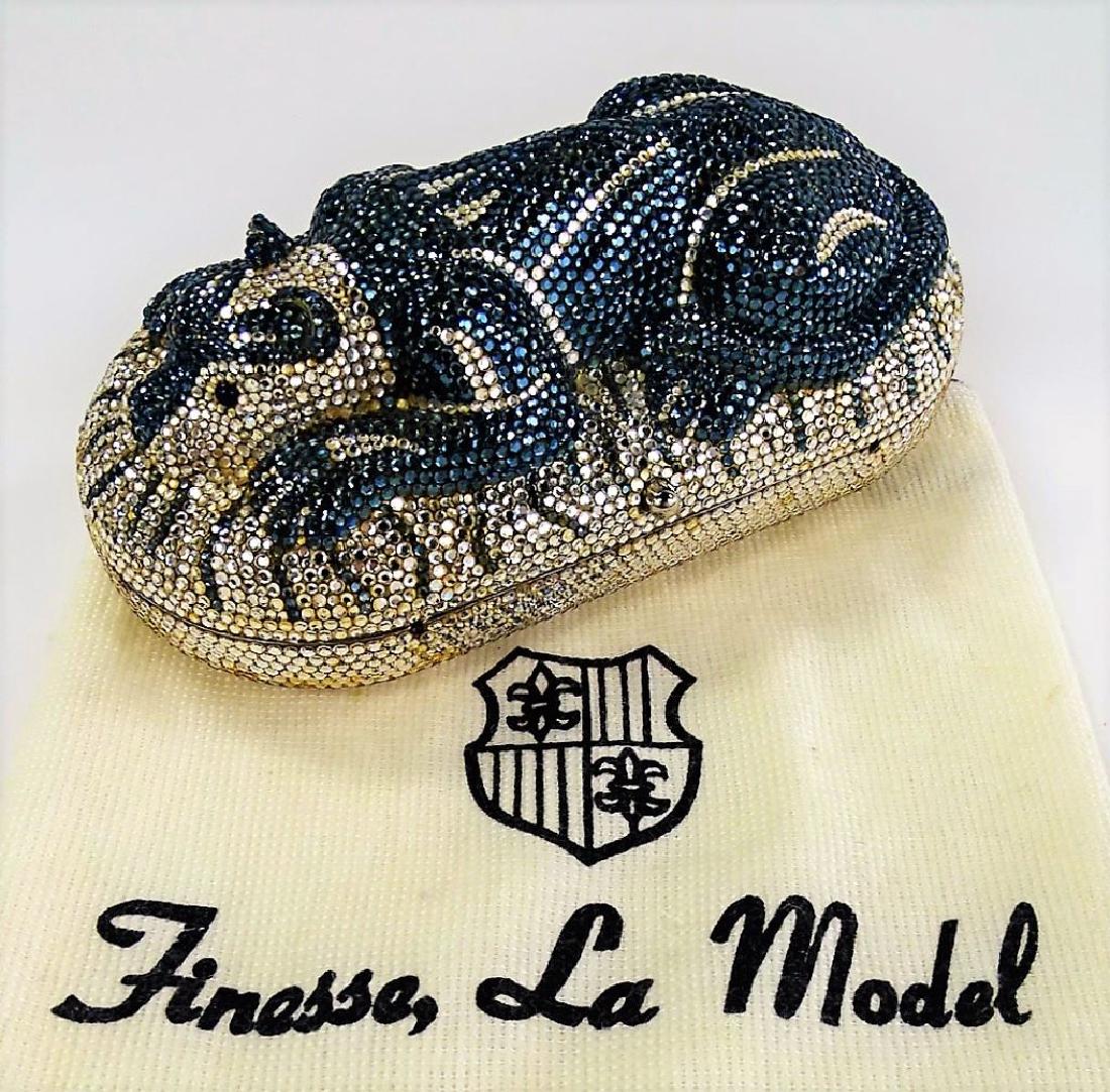 VINTAGE LA FINESSE PANTHER JEWELED CLUTCH (1 of 6)