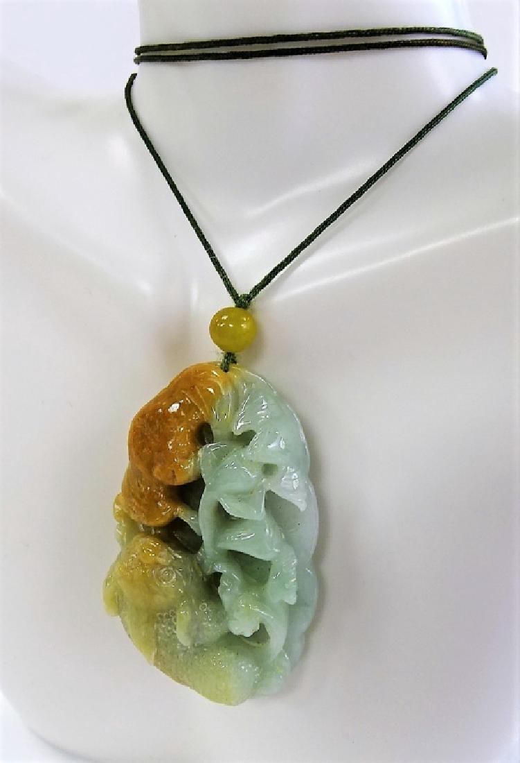 CHINESE HAND CARVED JADE TOGGLE PENDANT (1 of 4)