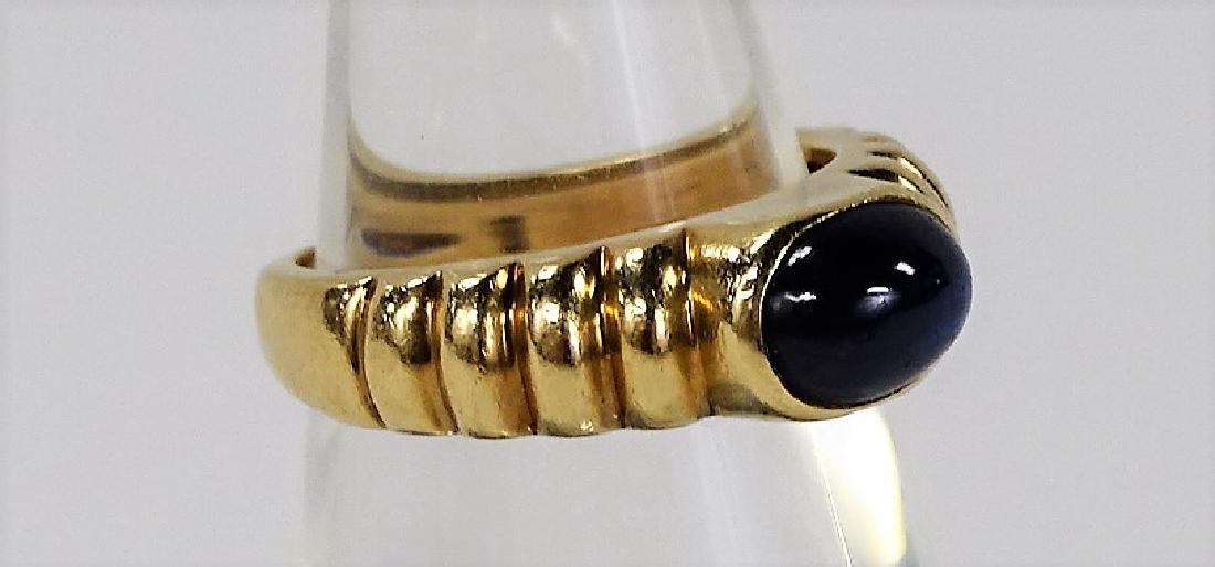 14K YG OVAL CABOCHON SAPPHIRE RING (1 of 3)