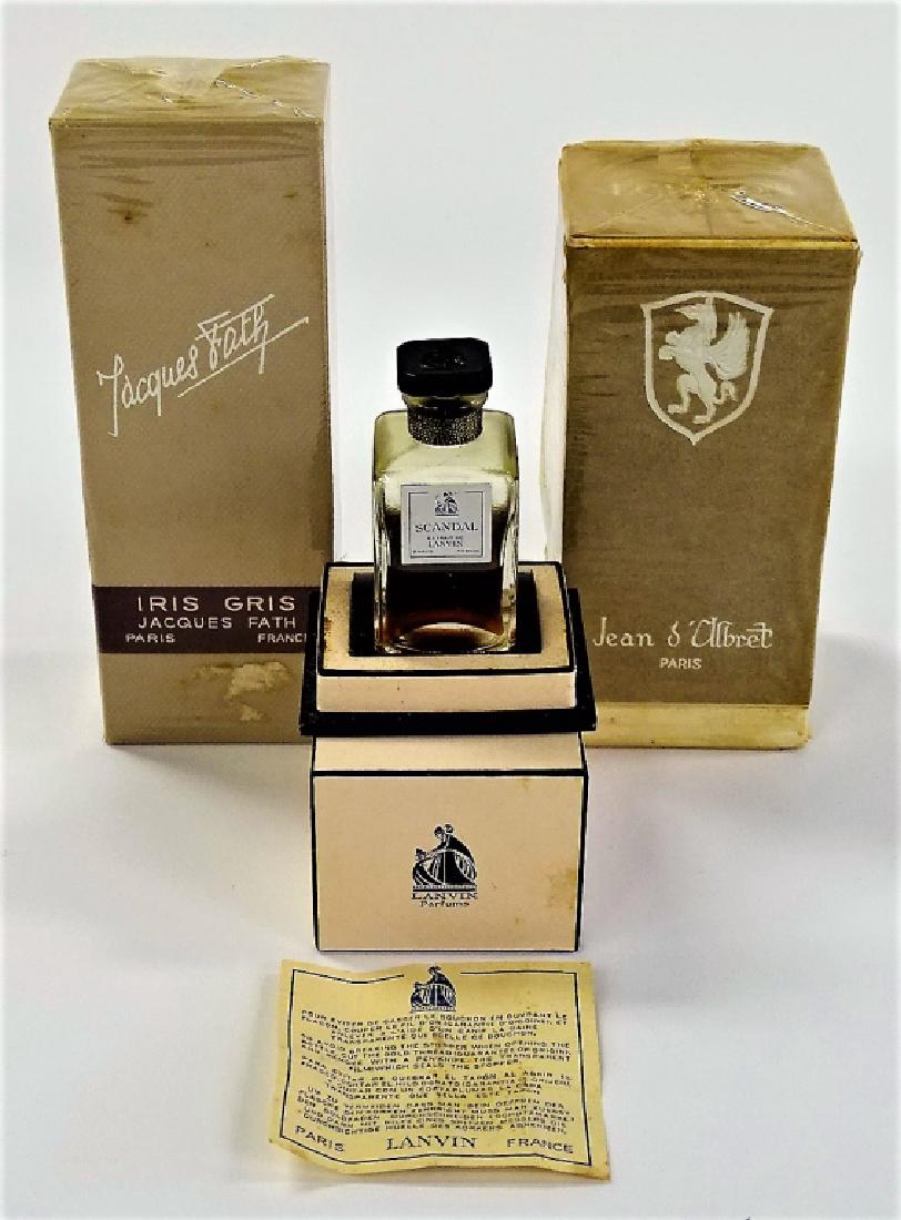 3 PERFUME BOTTLES LANVIN,JACQUES FATH,JEAN ULBRET (1 of 5)
