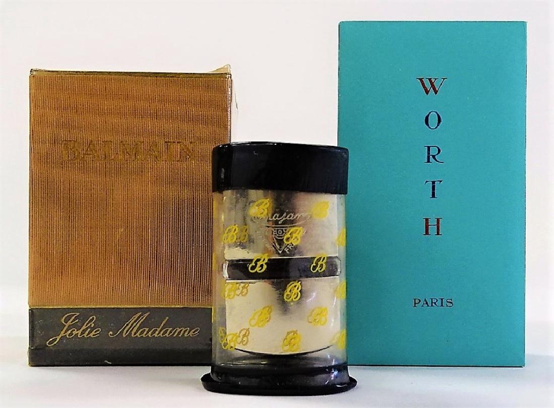 3 PERFUME BOTTLES WORTH PARIS, PRAJAM,BALMAIN (1 of 6)