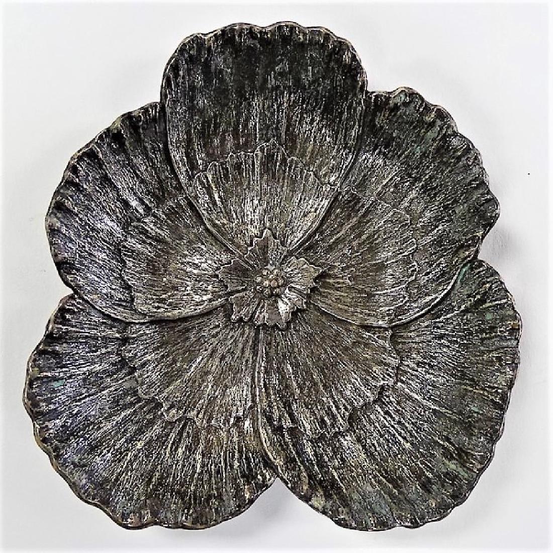 BUCCELLATI STERLING SILVER LEAVED DESIGN NUT DISH (1 of 3)