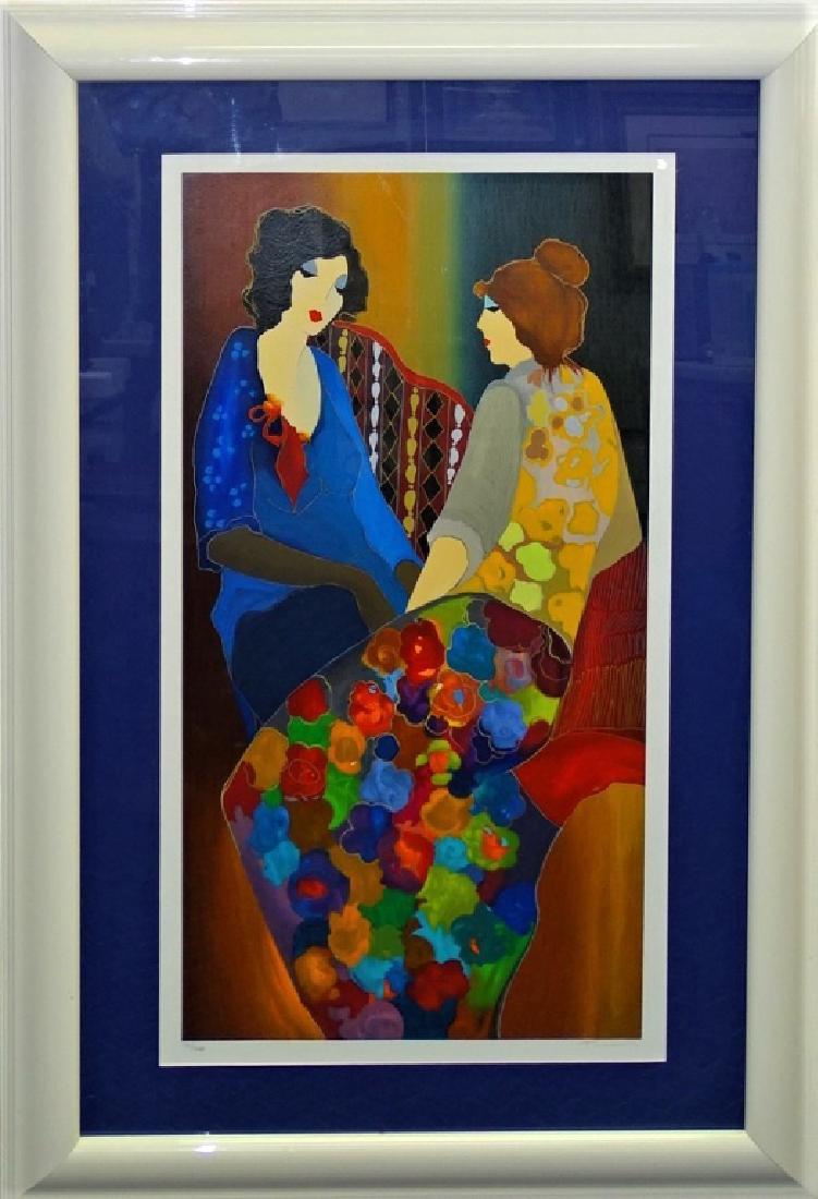 LARGE TARKAY LITHOGRAPH 2 SEATED WOMAN (1 of 4)
