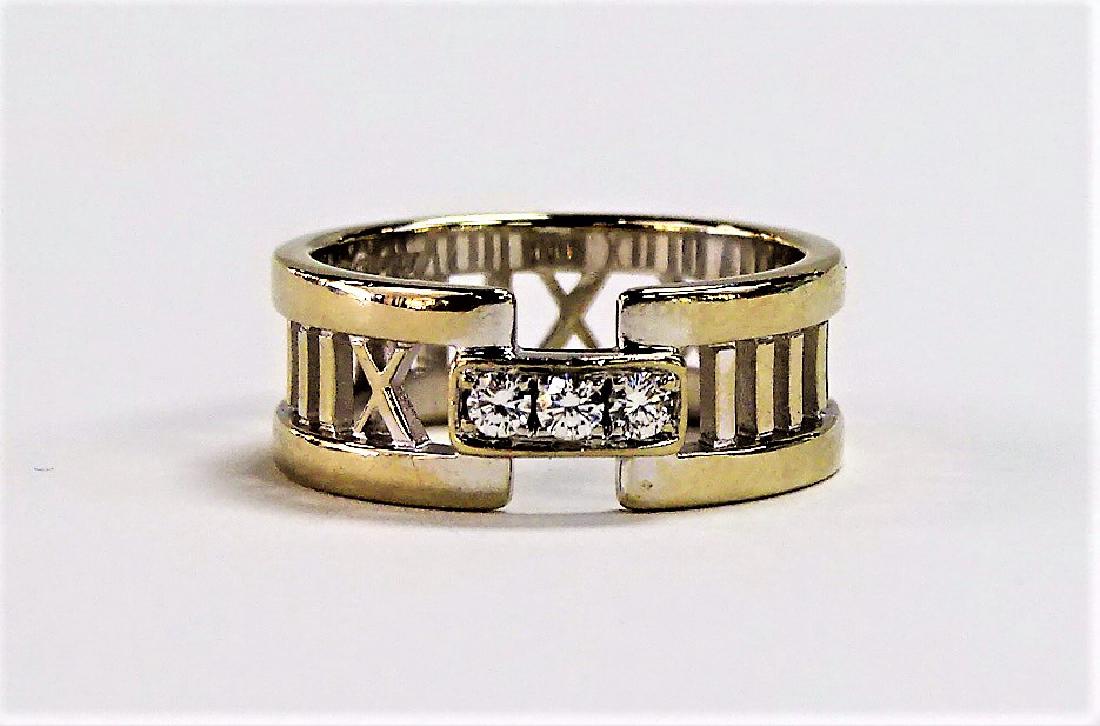 TIFFANY & CO. 18KT WG & DIAMOND 'ATLAS' RING (1 of 4)