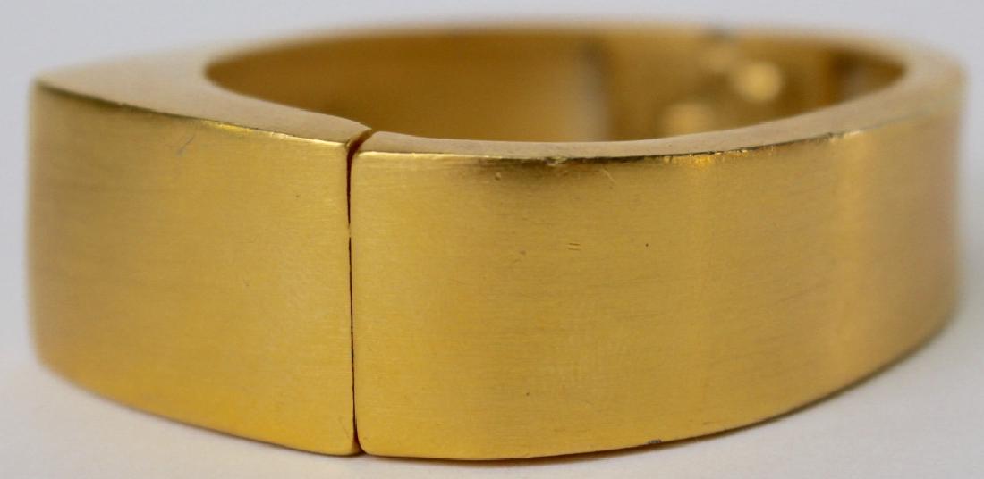 DESIRABLE SIGNED TRIFARI SNAP BRACELET: To include a signed Trifari bracelet w/ a snap like structure. Meant to fit a smaller wrist. Shipping to be $15 US. We will combine w/ price.