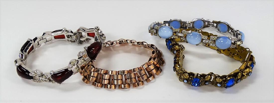 STYLISH LOT OF FOUR FINE COSTUME BRACELETS (1 of 1)