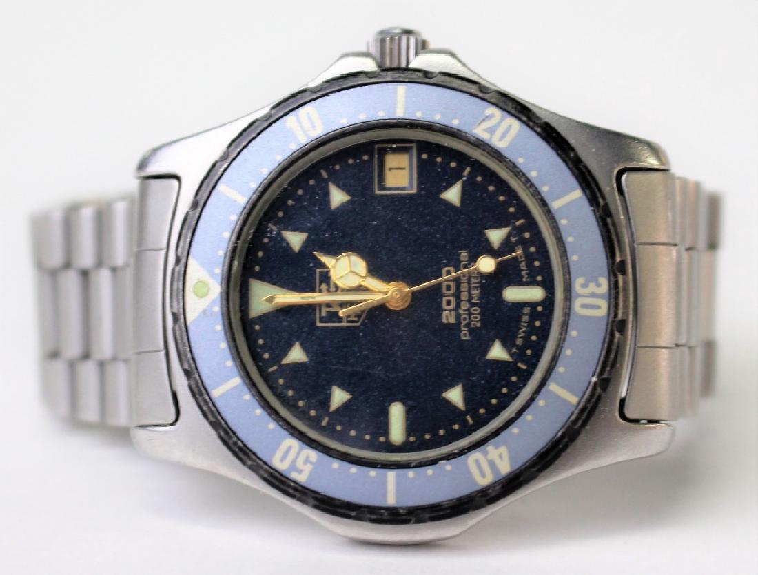 TAG HEUER STAINLESS STEEL MENS WRIST WATCH: Currently not working, would need servicing. Shipping to be $15 US. We will combine with price.