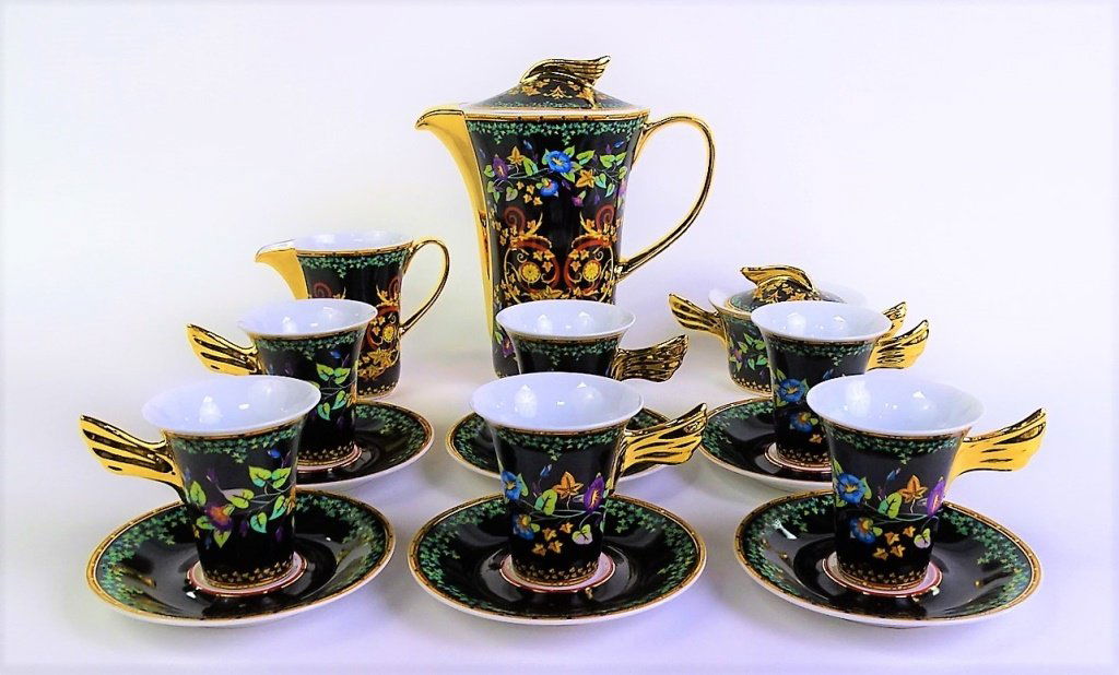 VERSACE GOLD IVY BY ROSENTHAL "MEDUSA" TEA SET (1 of 5)