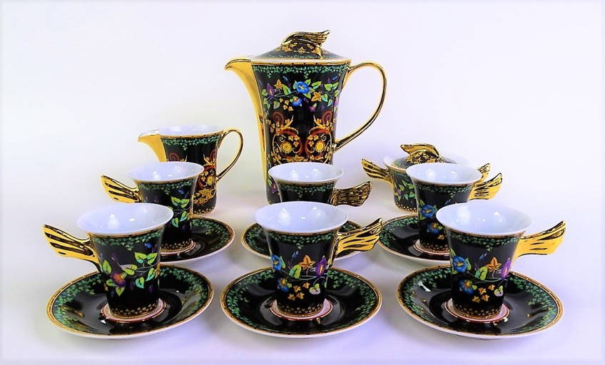 Versace Gold Ivy By Rosenthal "medusa" Tea Set