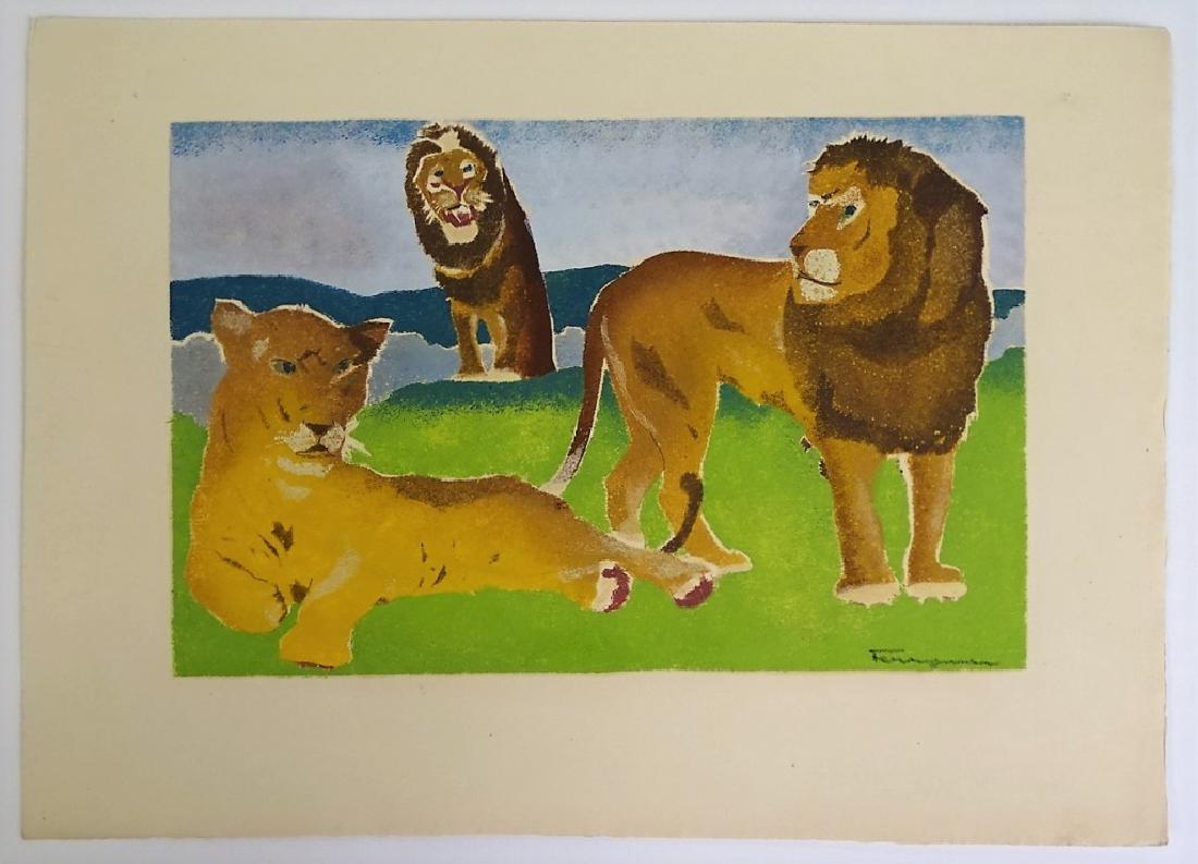 FRANCIS REVESZ-FERRYMAN (HUNGARY) PASTEL PAINTING (1 of 3)