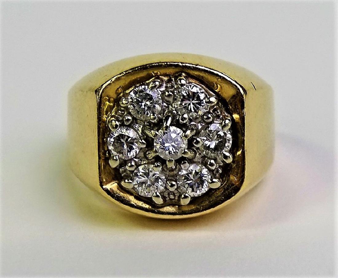 MEN'S 14KT GOLD & 1.25CTW DIAMOND ROLEX RING (1 of 5)