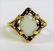 ESTATE 14KT YELLOW GOLD OPAL & GARNET LADIES RING