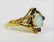 ESTATE 14KT YELLOW GOLD OPAL & GARNET LADIES RING - 2