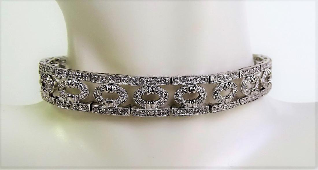 18K WHITE GOLD & DIAMOND BRACELET APPROX. 2.5 CT (1 of 6)