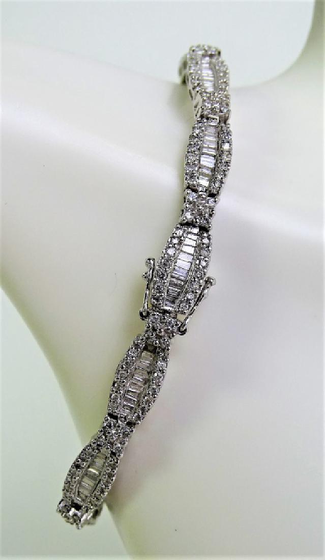 14K WHITE GOLD DIAMOND BRACELET APPROX. 3.5 CTW (1 of 4)