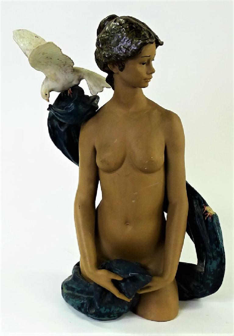 HUGE LLADRO GIRL WITH DOVES GRES RESTORERS DELIGHT (1 of 4)