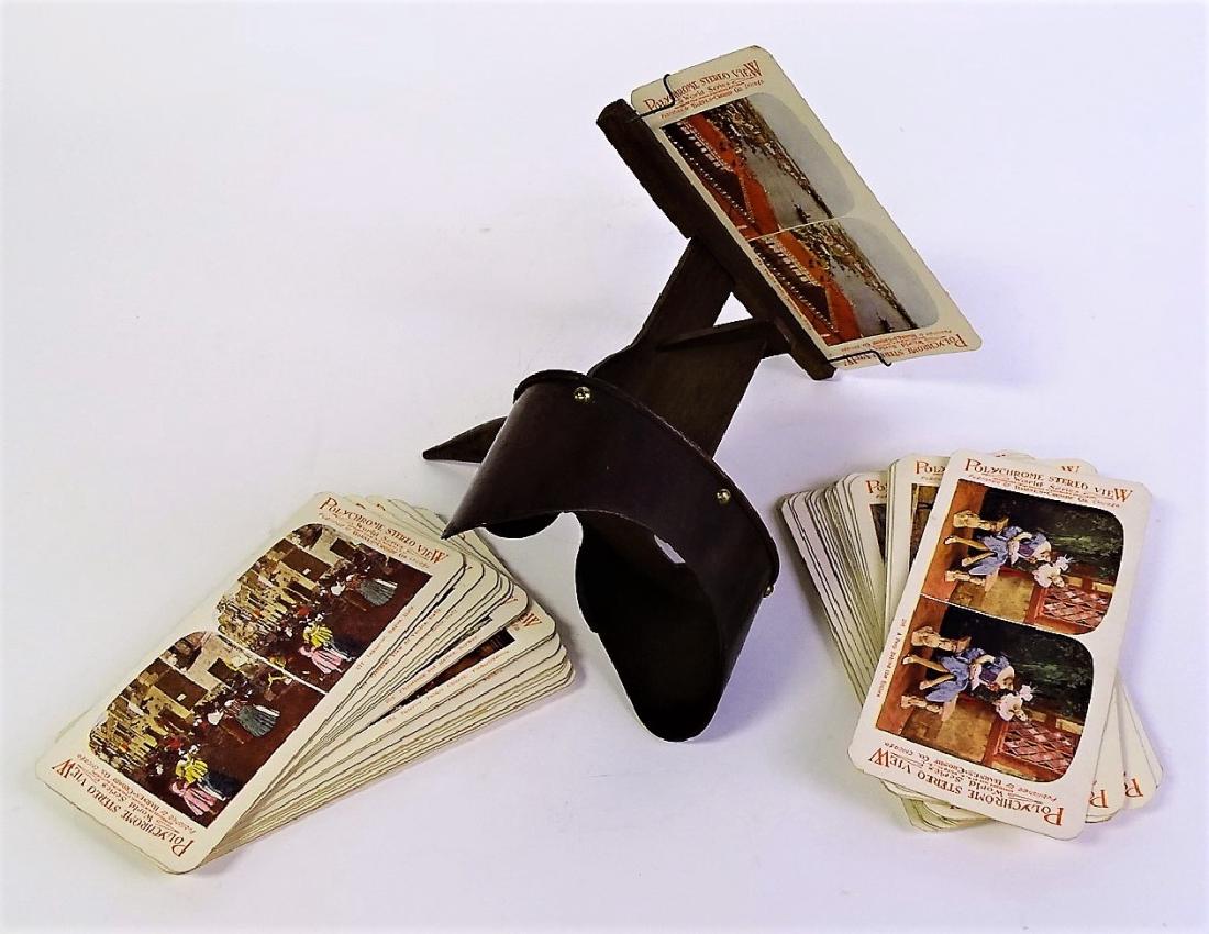 VINTAGE STEREO VIEWER WITH ABOUT 50 CARDS (1 of 3)