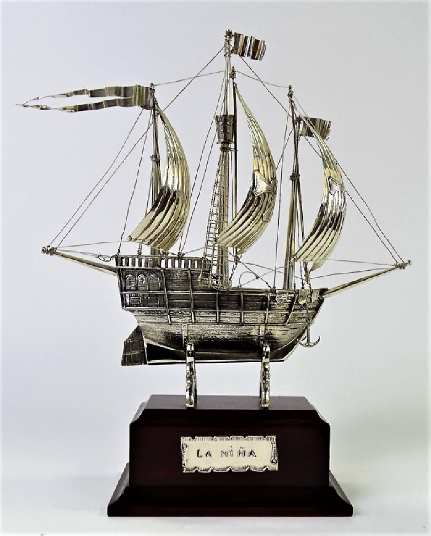 STERLING SILVER COLUMBUS SHIP "LA NINA" (1 of 3)