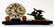 ART DECO FRENCH MARBLE CLOCK WITH BRONZE BIRDS