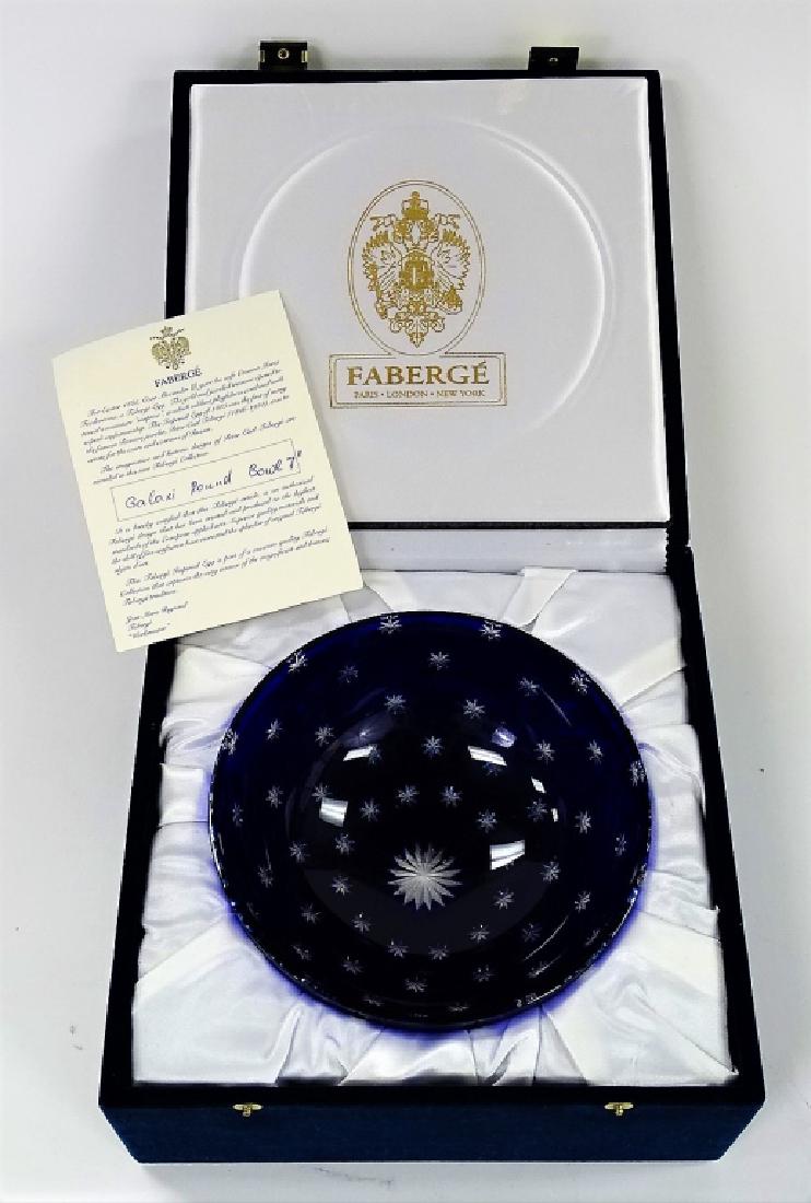 FABERGE GALAXI CUT TO CLEAR 7" ROUND BOWL/ BOX (1 of 4)