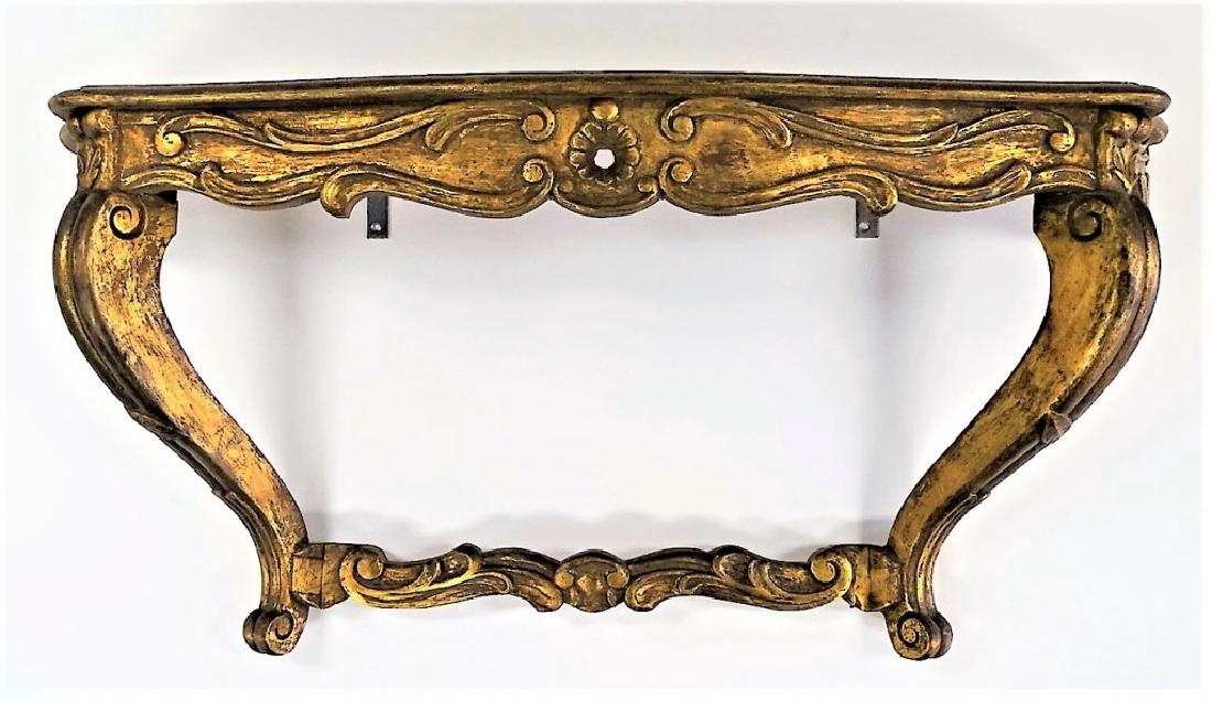 ANTIQUE CARVED WOODEN SHELF (1 of 2)