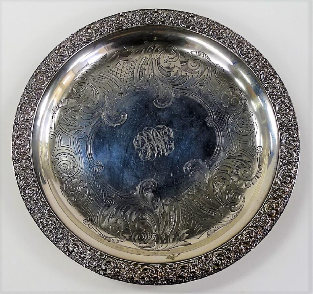 1880 TIFFANY & CO. STERLING SILVER FOOTED TRAY (1 of 4)