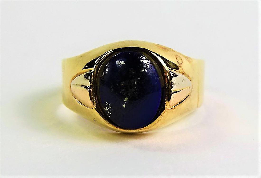 MEN'S VINTAGE 14KT Y GOLD & LAPIS RING (1 of 5)