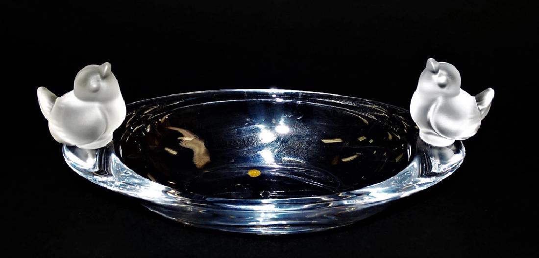 VANNES LA CHATEL CRYSTAL CENTER BOWL W/ BIRDS (1 of 2)